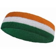 thumbnail image 6 of Couver Unisex India Ireland Country Flag Cotton Sports Headband, 3 Pieces, 6 of 7