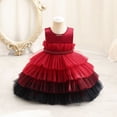 thumbnail image 2 of Vestido de princesa para niña pequeña, vestido de bautismo para niña, fiesta de cumpleaños de primer año, vestido de boda de Navidad, ropa de bebé, vestido de tutú 2-3Y (etiqueta 90) Gao Jinjia LED, 2 of 2