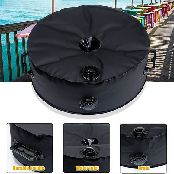 Up to 100Lb Patio Umbrella Base Weight Bag - Leak-Proof Water Weight Bag for Outdoor Umbrella Stands, Portable & Foldable for Market Umbrella, Cantilever & Offset Bases