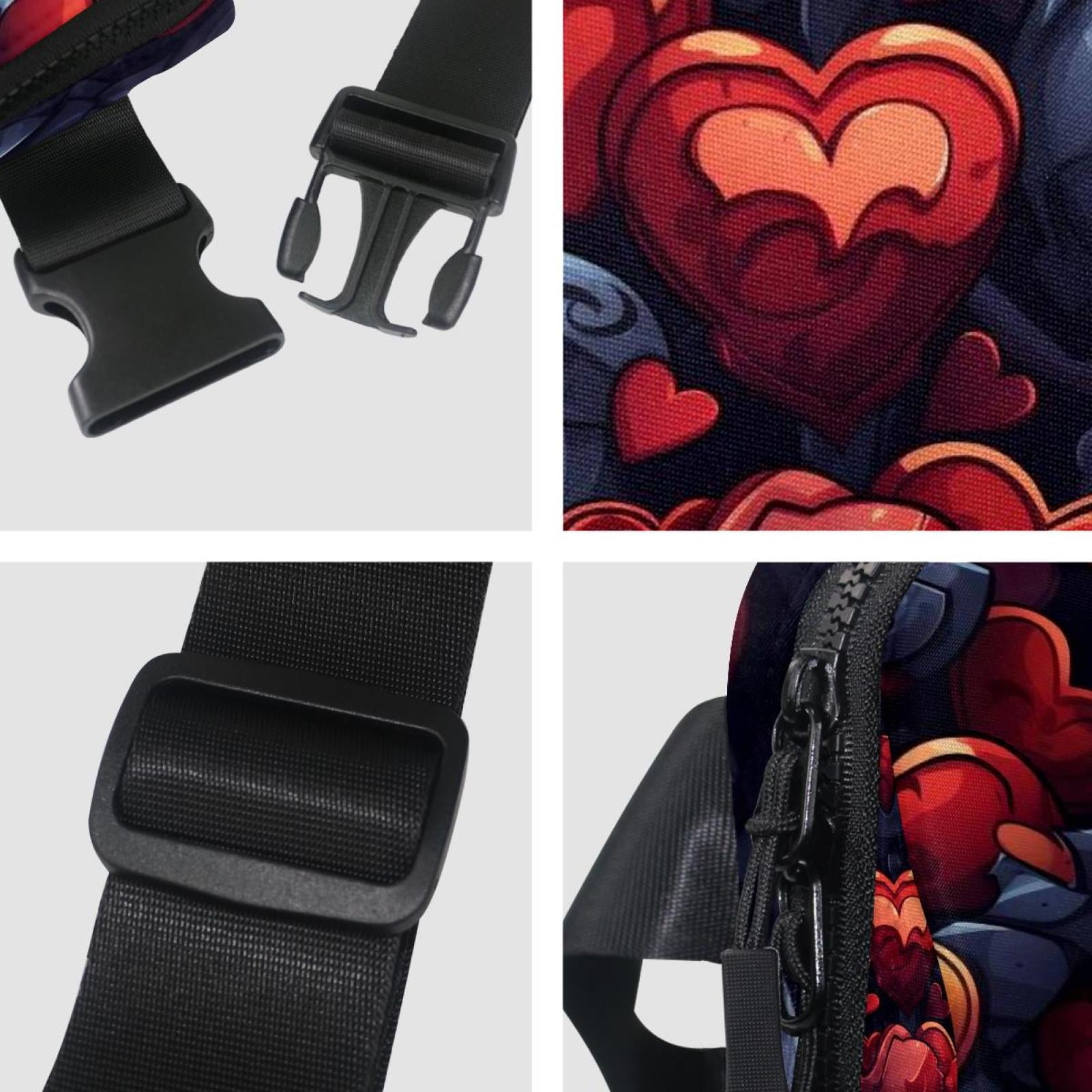 Love Running Belt Waist Bag Fanny Packs, Lightweight Adjustable with Extension Strap, Unisex
