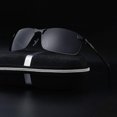 thumbnail image 5 of Men's Polarized Sunglasses Half-frame Driving Sunglasses Classic Retro Glasses Black Frame Gray, 5 of 5