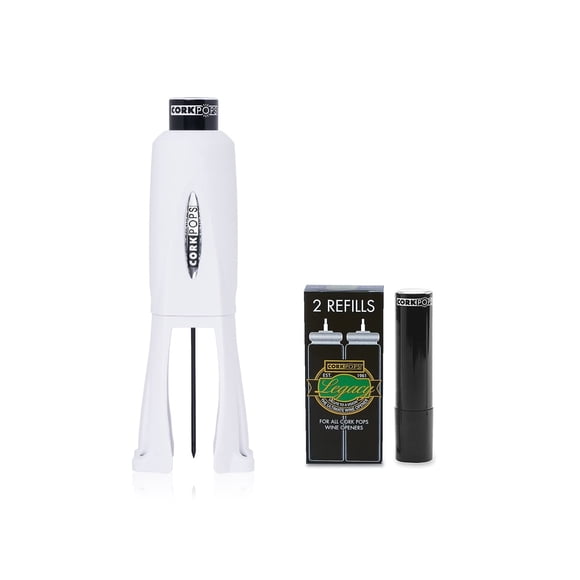 Abridor de Botellas Cork Pops Legacy con 3 Recargas de Cartucho