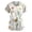 71#White, variant on Scrub Tops for Women’s V Neck Short Sleeve Printed Shirts with Floral Pattern and Two Front Pockets for Everyday Wear Work Black L