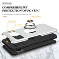 thumbnail image 3 of for Google Pixel 7A Case, 360° Rotatable Ring Holder Kickstand Dual Layer Military-Grade Drop Tested Protection Support Car Holder Mount Magnetic Absorbing Bumper Phone Case, Silver, 3 of 7