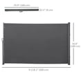 thumbnail image 2 of 118" x 71" Retractable Outdoor Privacy Screen, UV-Resistant Grey Polyester Side Awning with Steel Frame for Patio, Garden, Balcony and Terrace, Wind and Sun Protection, 2 of 7
