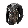 thumbnail image 1 of Colisha Casual Sport Basic Tee for Mens Slim Fit V Neck Tops Fashion Cartoon Pullover Style-D M, 1 of 2