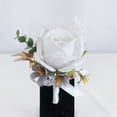 thumbnail image 2 of Boda con flores artificiales para novia, novio, mujeres, hombres, flor de rosa de imitación para eventos formales, banquete de graduación Ramillete, 2 of 8