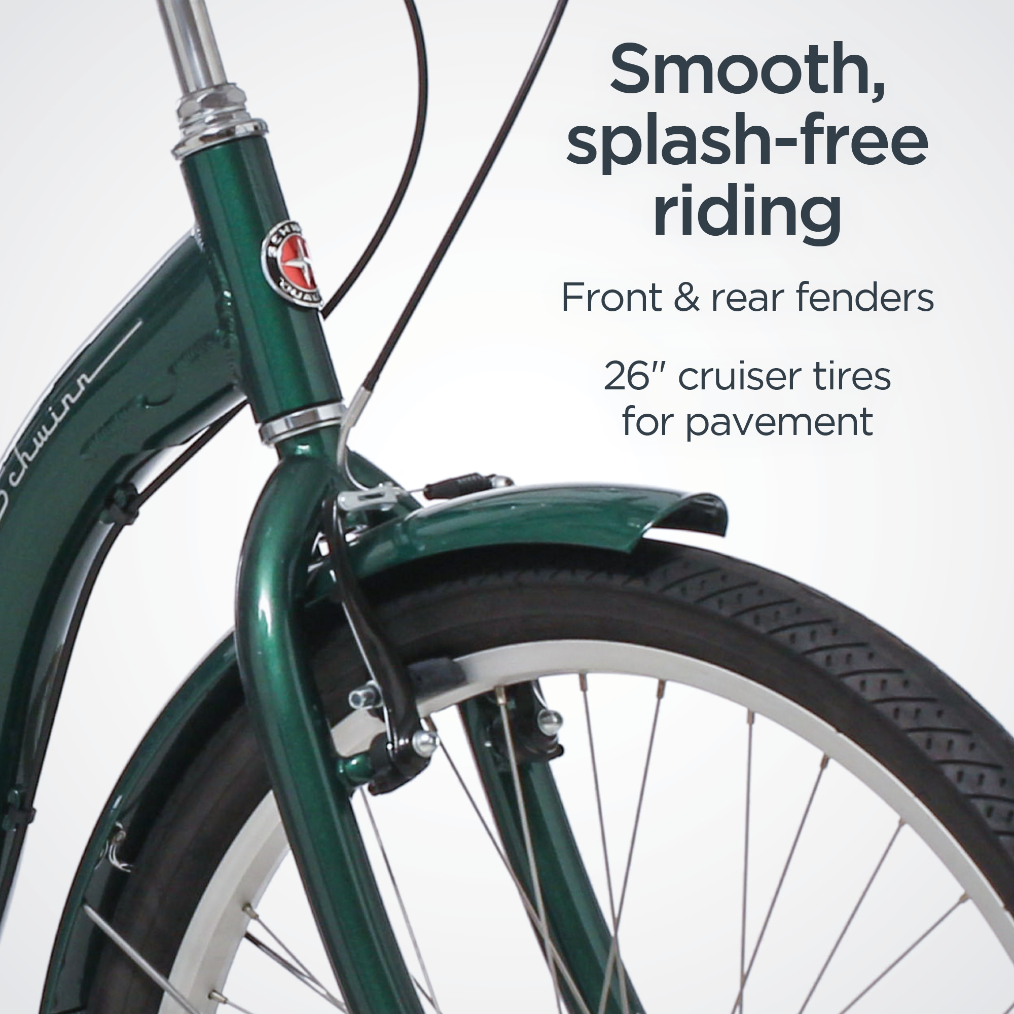 Schwinn Meridian Adult Tricycle, 26 Inch Wheels, Single Speed, Green