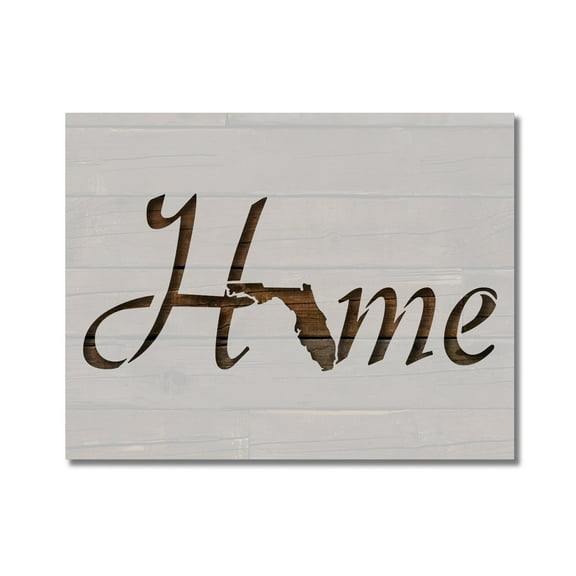 Florida State Stencil Home Love Template Reusable 8.5 x 11 for Painting on Walls, Wood, Etc. By Stencilville