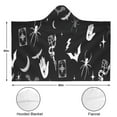 thumbnail image 3 of Wearable Blanket,Black Halloween Witchy Symbols Hooded Wearable Sherpa Blanket for Adults & Teens,Winter Poncho Shawl Wrap Cape Thick Warm,60"x80", 3 of 5