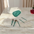 thumbnail image 4 of Unique Bargains 1 Set Portable Makeup Brush Kit for Bathroom Green Man-made Fiber Plastic, 4 of 5