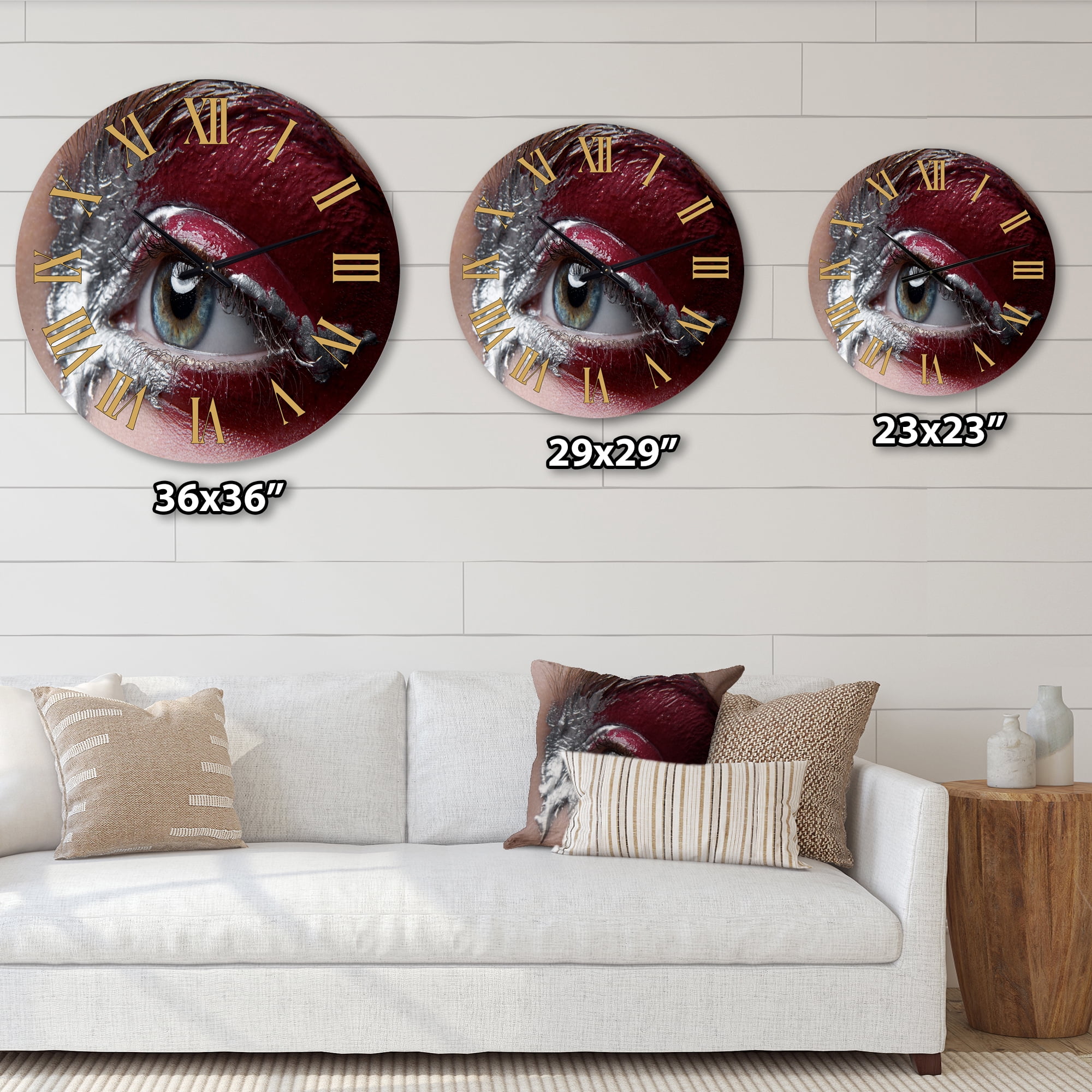 Designart 1 in Modern,Contemporary Wall Clock