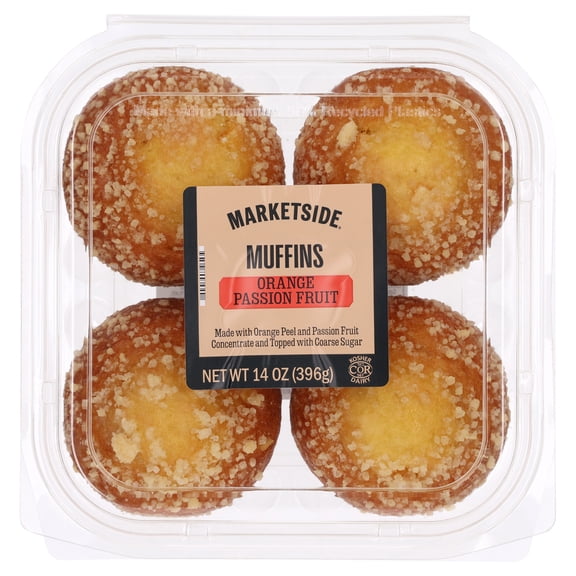 Marketside Orange Passion Fruit Muffins, 14 oz, 4 Count