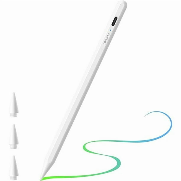 wonima11 Stylus Pen for iPad 2018-2025,Supports Battery Indicator,Screenshot,Palm Rejection & Tilt,Compatible with iPad 6/7/8/9/10/11,Pro 11"/12.9"/13"/M4,iPad Air 3/4/5/6/M2/M3,mini 5/6(4Nibs)