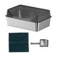 thumbnail image 1 of Bandeja de arena para gatos, caja de arena para gatos, portátil, para gatos de interior, suministros para mascotas antisalpicaduras, valla elevada, gris oscuro, 1 of 8