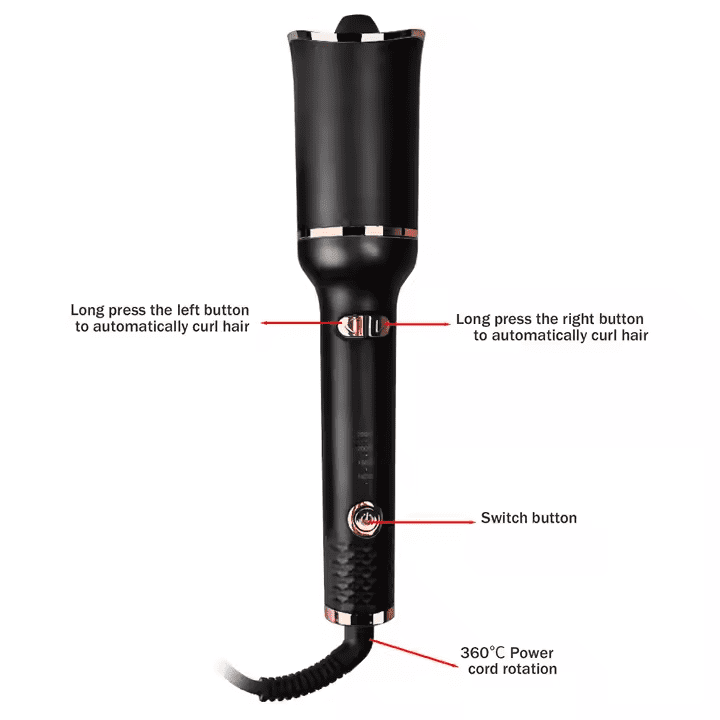 2025 latest Automatic Curling Wand - Electric Rotating Curling Iron for Medium to Long Hair