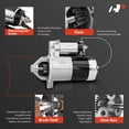 thumbnail image 5 of A-Premium Starter Motor Compatible with Hyundai Santa Fe 2001-2006, Sonata 1999-2005 & Kia Magentis/Optima 2001-2006, L 4 2.4L, 12V 1.2KW 8 Teeth Clockwise, Replace# 36100-38090, TM000A13901, 5 of 9
