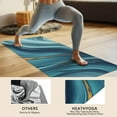 thumbnail image 4 of Blue Gold Marble Pattern Hot Yoga Mat Towel Non Slip for Hot Yoga - Quick-Drying Yoga Mat Cover with 4 Corner Pockets with Travel Bag - Hot Yoga Towel Non Slip Grip Moisture Wicking Sweat 70"x26", 4 of 6