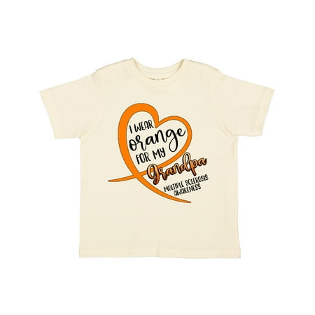 

Inktastic I Wear Orange for my Grandpa Multiple Sclerosis Awareness Gift Toddler Boy or Toddler Girl T-Shirt
