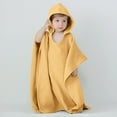 thumbnail image 2 of Frostluinai Hooded Poncho Towel for Toddlers Cotton Linen Lightweight Cover-up Bath Beach Swimsuit Changing Towels 3-10 Years, 2 of 6