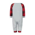 thumbnail image 6 of Hirigin Store Christmas Family Pajamas Matching Set Santa Hat Letter Print Long Sleeve Tops and Plaid Pants Sleepwear, 6 of 10