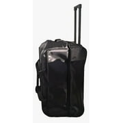 X Factor Rolling Duffel Bag Black Large 28 Inch with Multi-Pockets, Travel Duffle Bag with Rolling Wheels Drop Bottom Heavy-Duty Luggage, Upright Lightweight Travel Gear Collapsible Telescoping Handle