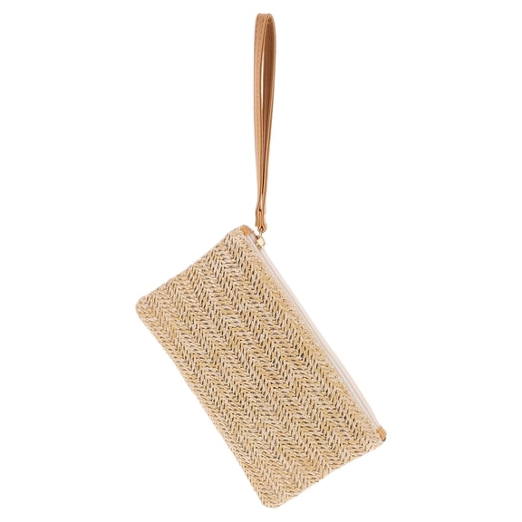 MIPCASE Sophisticated Straw Beach Bag for Women 1Set Zipper Closure for Summer Travel