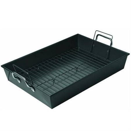 Chicago Metallic Professional Non-Stick Roaster with Handles and Non-Stick Rack, 17-Inch-by-12-Inch