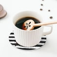 thumbnail image 5 of KLL Drink Coasters Set Round Shape of 4,PU Leather Absorbent Coasters Set Decorative Coffee Cup Coasters Housewarming Gift for Home Decor-Watercolor Skull, 5 of 5