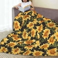 thumbnail image 6 of Zufioo Vintage Black Plaid Sunflower Fleece Blanket Queen Size,Plush Bed Blanket,Ultra Soft Throw Blanket,Plush Fuzzy Cozy Blanket Perfect for Bed,Couch-80"x60", 6 of 7
