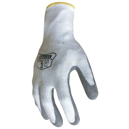 

New Polyurethane Coated Gloves Palm Coverage White/Gray L PR Each