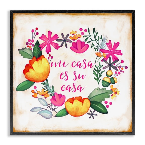 Stupell Industries Eclectic Black Framed Giclee Art, 12 x 12, by Josefina