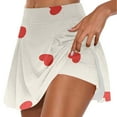 thumbnail image 2 of Rezuofi 2 Pcs Polka Dot Red Woman Tennis Skirts with Pockets Running Workout Hiking Skorts Skirts, 2 of 6