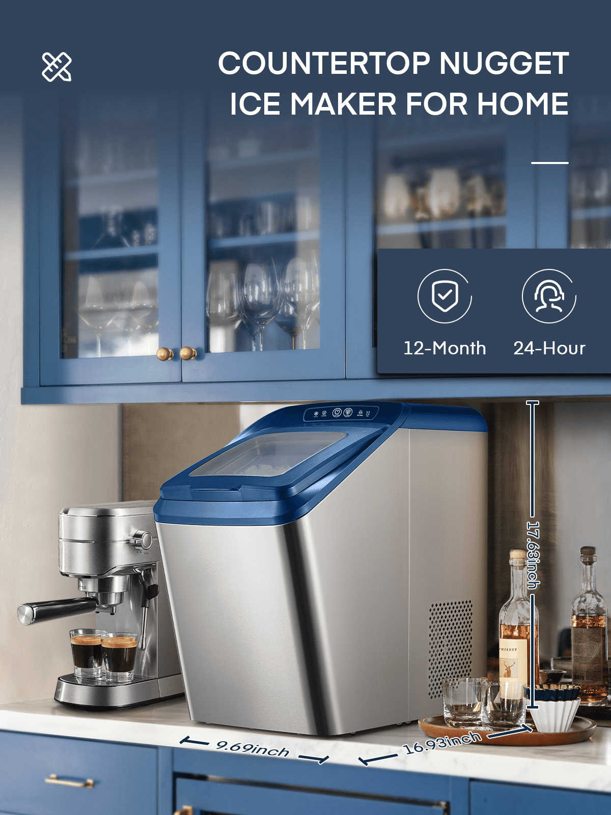  Aieve Ice Scoop, Ice Scoop for Ice Maker Freezer Counter Top  Ice Machine Maker(2 Pack): Home & Kitchen