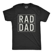 Mens Rad Dad Funny Cool Best Dad Fathers Day Family Gift T shirt for Dads (Heather Black) - 5XL