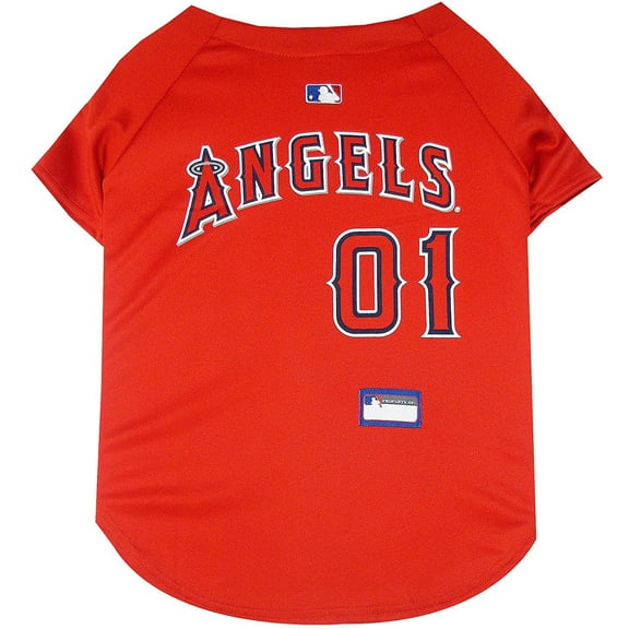 Pets First MLB Los Angeles Angels Mesh Jersey for Dogs and Cats - Licensed Soft Poly-Cotton Sports Jersey - Medium