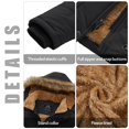 thumbnail image 5 of TACVASEN Men's FLeece Lined Jacket with Hood Water Resistant Windproof Warm Thicken Winter Parka Coat with 6 Pockets, Black, L, 5 of 6