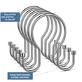 thumbnail image 3 of TABGIME Balanced Glide Plated Bronze Rustproof Metal Shower Curtain Rings Double Hooks, 24 Count-Decorative Cylinders, 3 of 5