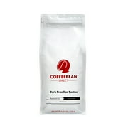 Coffee Bean Direct Dark Brazilian Santos Roast Caffeinated Whole Bean Coffee, 2.5 LB