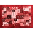 thumbnail image 1 of Ahgly Company Indoor Rectangle Abstract Red Contemporary Area Rugs, 7' x 9', 1 of 4