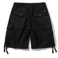 thumbnail image 5 of cllios Cargo Shorts for Men Elastic Waist Drawstring Athletic Shorts Fitness Workout Cargo Shorts with Multi Pockets Fathers Day Gift Ideas Black,36, 5 of 8