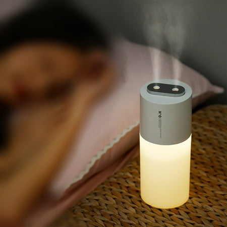 

Yedhsi home appliances Home Aroma Humidifier USB Dual Spray Desktop Humidifier LED Warm Light For Car Office Bedroom&Living Room Hot