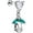 White, variant on Body Candy Cartilage Earring 16G Womens 316L Steel Heart Flower Dangle Mens Straight Barbell Helix Stud 1/4"