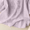 thumbnail image 5 of Vinsonshop Womens Summer Boho Tops Floral Blouses Cotton Embroidered Peasant Loose Floral Gauze Tunics Bohemian Tops Summer Clothes Lightweight Tops V Neck Tops for Women Pink 3XL, 5 of 7