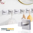 thumbnail image 2 of WOWOW Bathroom Stainless Steel Hook Brushed Nickel 6 pack, 2 of 5