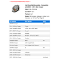 thumbnail image 2 of Left Headlight Assembly - Compatible with 2007 - 2015 Mini Cooper 2008 2009 2010 2011 2012 2013 2014, 2 of 2