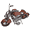 Red, variant on Cheungs JA-0069R Motorcycle, Red - 8 x 7 x 15 in.