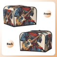 thumbnail image 3 of Xecao Samurai Frog Guitar Print 4 Slice Toaster Cover with Pockets, Small Appliance Cover, Dust and Fingerprint Protection, Machine Washable, 3 of 7