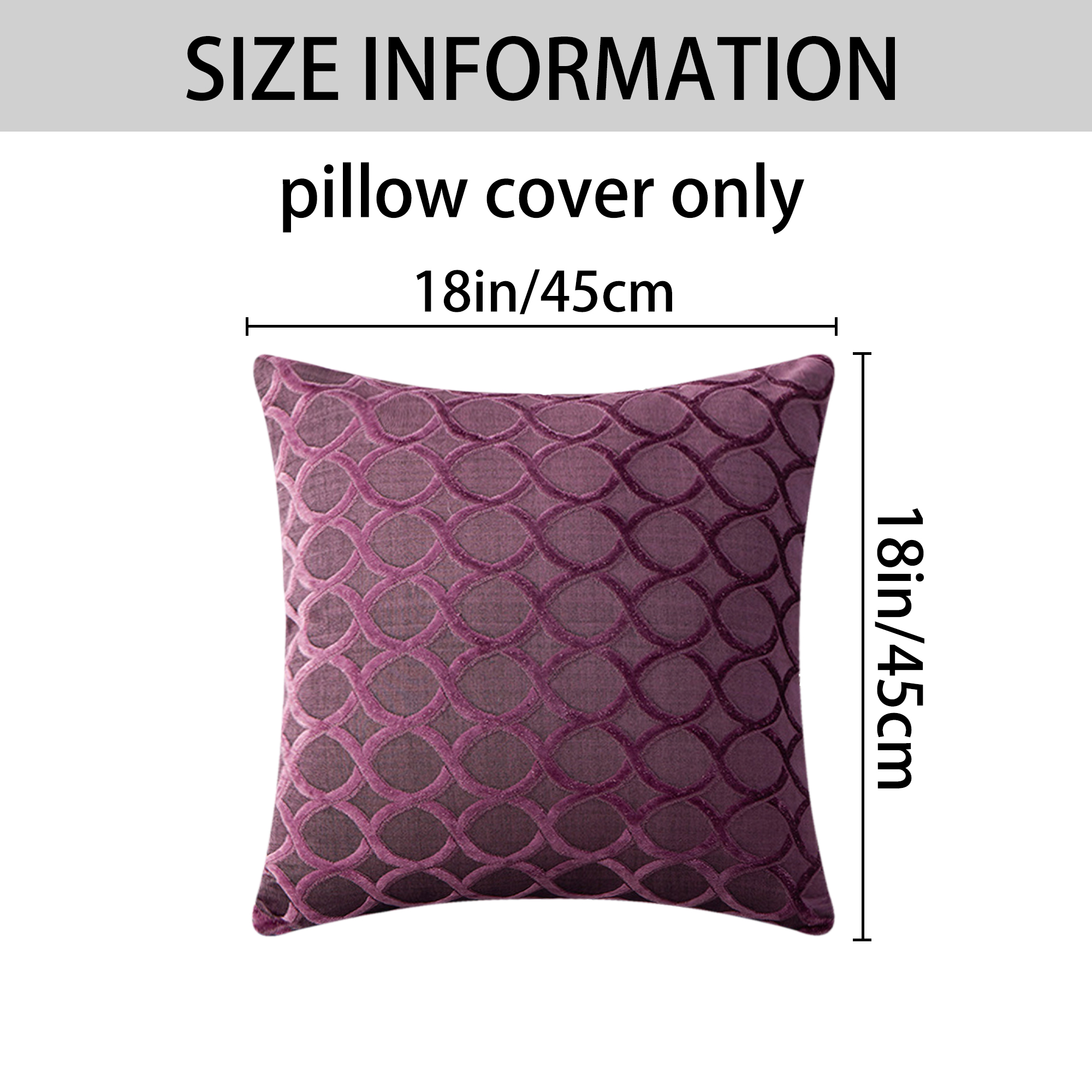 Unique Bargains 2 Pack Geometric Throw Pillow Cover for Couch Bedroom Purple