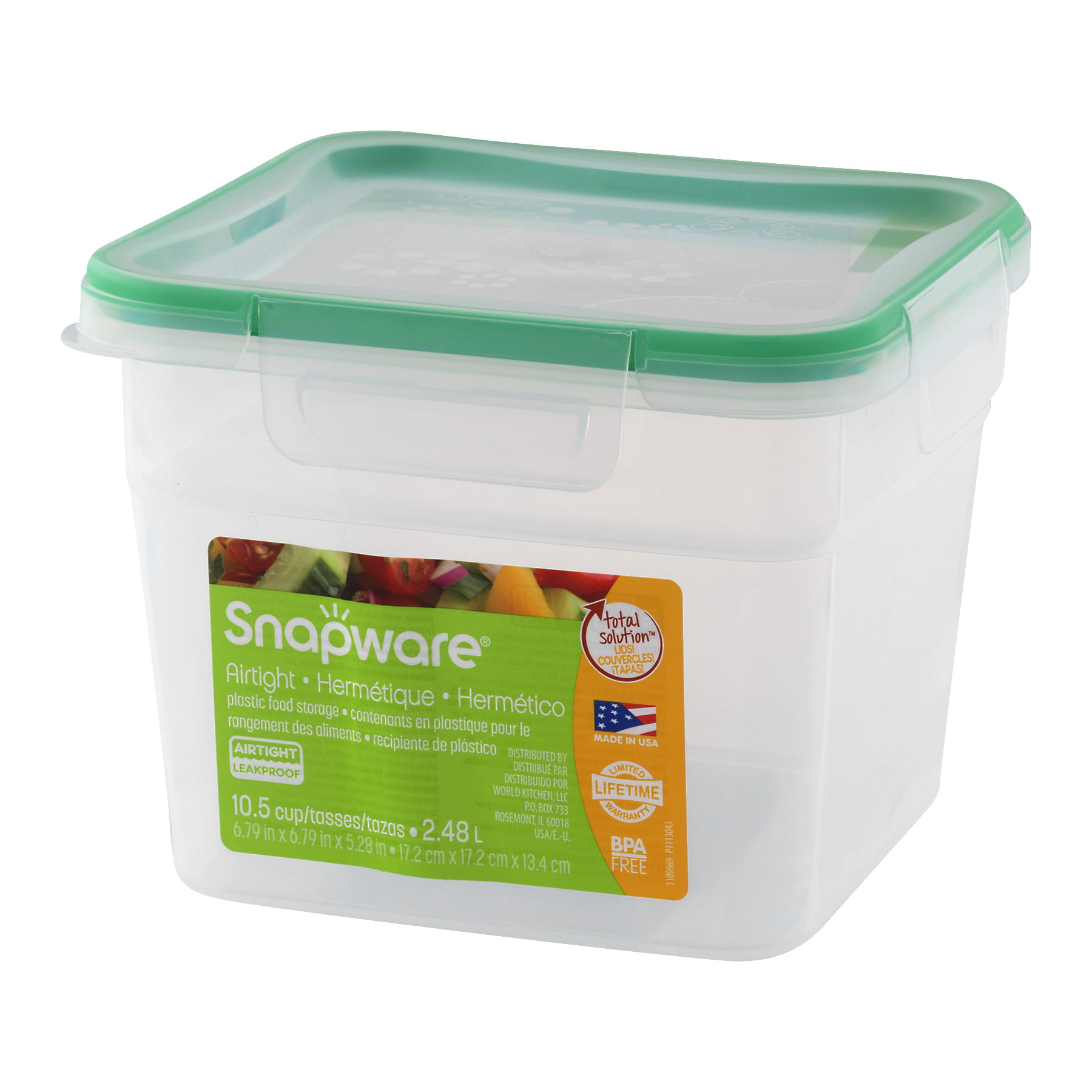 Snapware Slim Rectangle Food Storage Container - Clear, 10.8 Cup - Foods Co.